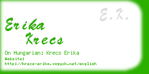 erika krecs business card